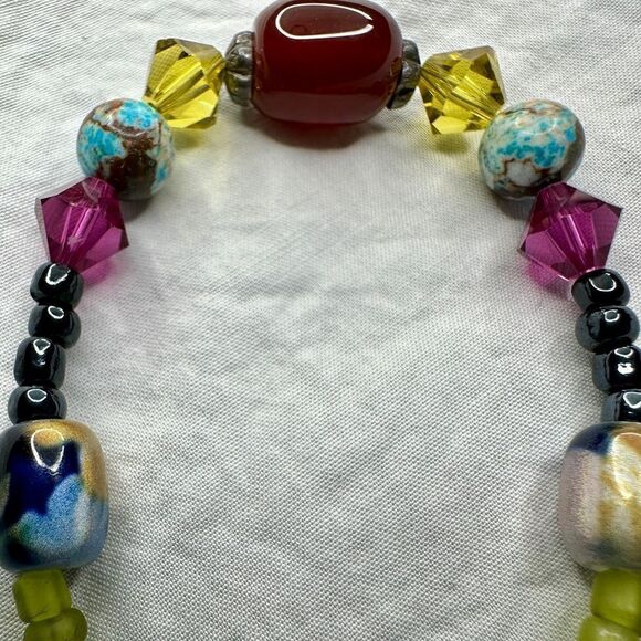 Sterling Silver Natural Stone Beaded Bracelet – Unique & Handcrafted - Picture 13 of 17